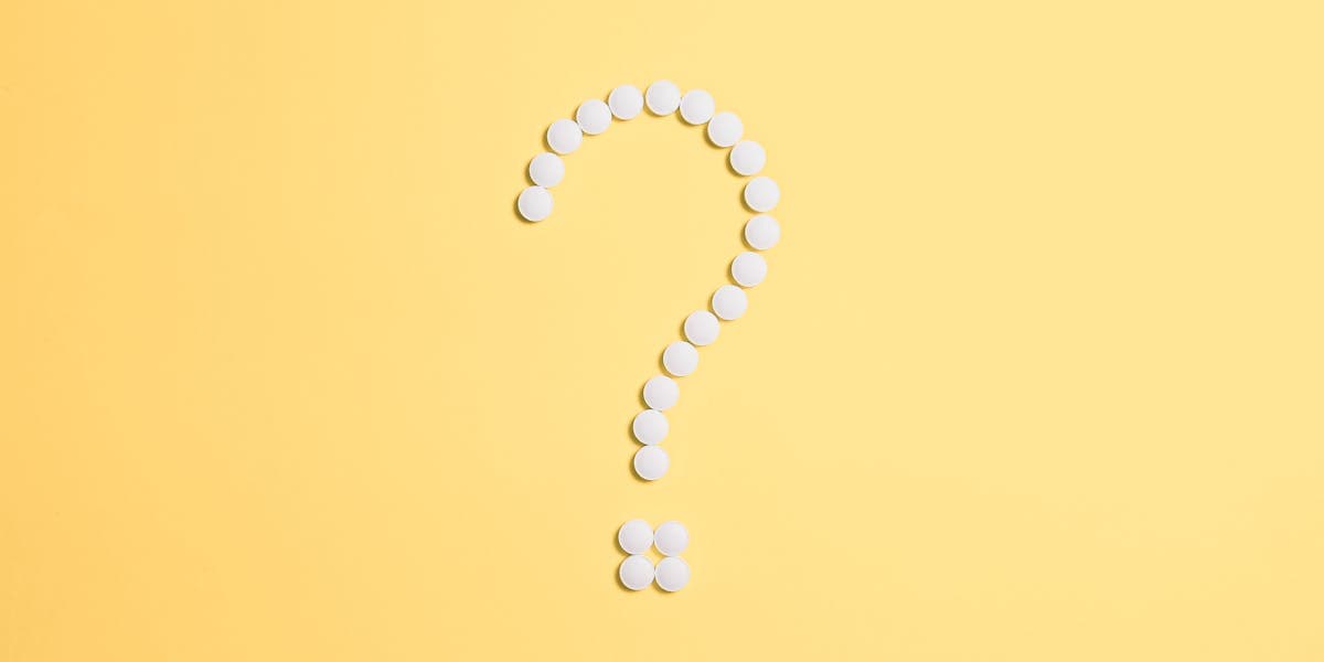 Pharmacy shelves with medication supplies